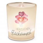 Teelichthalter Votivkerzenglas Herzlichen Glückwunsch Teelichthalter Votivkerzenglas Herzlichen Glückwunsch