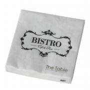 Servietten - Bistro - 20 Stk. Cocktail-Serviette 25 x 25cm wei