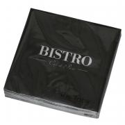 Servietten - Bistro - 20 Stk. Cocktail-Serviette 25 x 25cm schwa