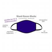 Hergo Styles Mund-Nasen-Maske lila-blau uni