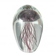 Briefbeschwerer / Glasobjekt Medusa 10cm lila-violet