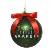Weihnachtskugel "greatest grandpa" 10cm in Geschenkbox