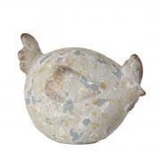 Dekofigur Huhn Skulptur Terrakotta grau-braun 10cm Mod. A