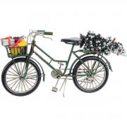 Dekoobjekt Fahrrad m. Weihnachtsbaum Metall grn 26cm