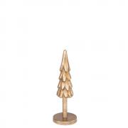 Dekoobjekt Tannenbaum Metall Aluminium gold 25cm