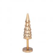 Dekoobjekt Tannenbaum Metall Aluminium gold 30cm