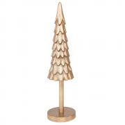 Dekoobjekt Tannenbaum Metall Aluminium gold 40cm