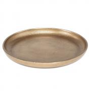 Dekoteller Metall Aluminium gold 30cm