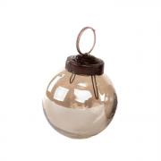 Christbaumkugel Glas transparent beige - braun verspiegelt 4,5cm