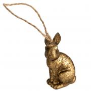 Hänger Hase sitzend antik-gold 6cm Hänger Hase sitzend antik-gold 6cm