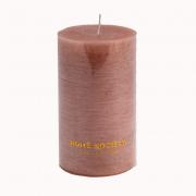 Home Society Kerze Stumpenkerzen Zylinderkerze rosa nude 15cm