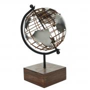 Globus aus Metall braun - antik industrial 30cm