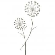Gartenstab Gartenstecker Blume Vintage weiß 110cm