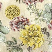 IHR Servietten Cocktail 25x25cm Vintage Blumen