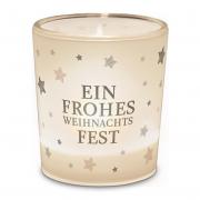 Teelichthalter Votivkerzenglas Ein frohes Weihnachtsfest
