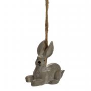 Anhnger Hase liegend beige 5,5cm