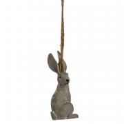 Anhnger Hase sitzend beige 7,5cm