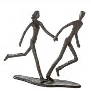 Casablanca Skulptur Paar laufend braun brüniert 17cm