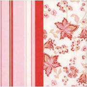 Ambiente Servietten Lunch 33x33cm Stripes Flowers pink