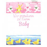 Gru�karte "Wir gratulieren zu eurem Baby"