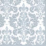 IHR Servietten Lunch 33x33cm Golden Jacquard silver