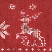 IHR Servietten Lunch 33x33cm Knitted Reindeers red