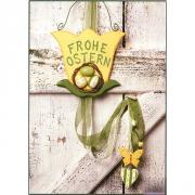 Dekoh�nger T�rh�nger Frohe Ostern Holz gelb