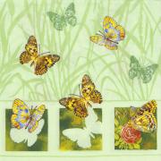 IHR Servietten Lunch 33x33cm Flying away green