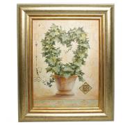 Bild Wandbild gerahmt Efeu - Herz 53x43cm