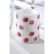 Motivkerze Bellissima white