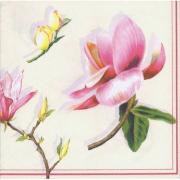 IHR Servietten Cocktail 25x25cm Pink Magnolia cream