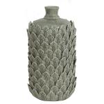 Speedtsberg Vase aus Keramik m. Blatt-Struktur grau 40cm