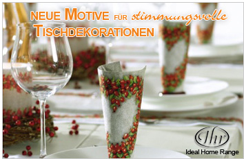 Neue Servietten f�r stimmungsvolle Herbstdekorationen finden Sie bei Sunflower-Design!