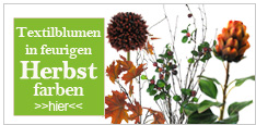 Textilblumen in feurigen Herbstfarben!