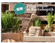 Neue Serie: Keramik-Pflanztopf in Kartonoptik